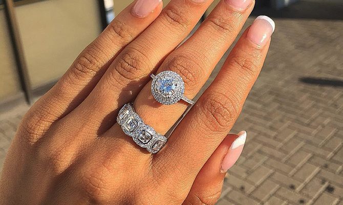 bridal sets halo diamonds pave band